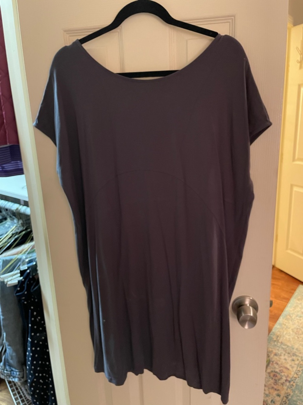 Lilla P Scoop Neck Dress in Deep Plum